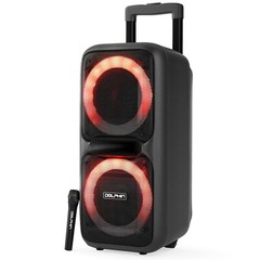 Dolphin Dual 8″ Portable High Power Karaoke Bluetooth Party Speaker Rechargeable