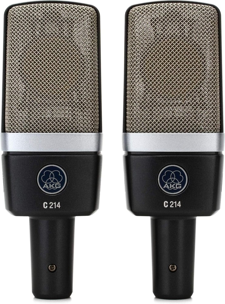 AKG C 214 Matched Stereo Pair, Large-diaphragm Cardioid Condenser Microphone…