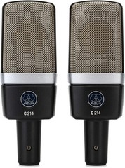 AKG C 214 Matched Stereo Pair, Large-diaphragm Cardioid Condenser Microphone…