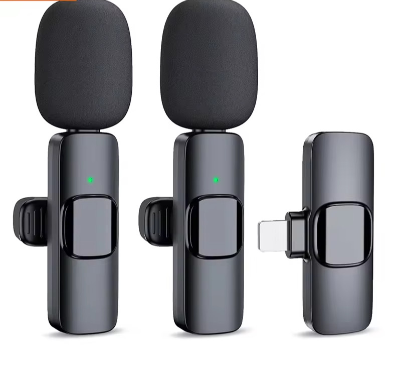 Lavalier Wireless Microphone Audio Video Recording Mini Mic For iPhone/Android