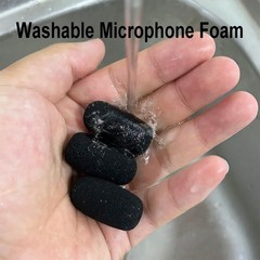 Headset Mic Foam Cover Replacement Windscreen Pop Filter 3 Pack Black