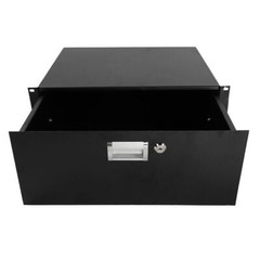 4U Professional Rack Case 19″ Steel Plate DJ Drawer Equipment Cabinet with Key