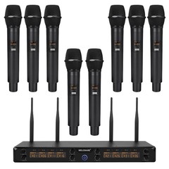 MELONARE 8-Channel Wireless Microphone System UHF