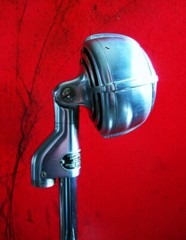 Vintage RARE 1940’s Shure 730B Crystal microphone w Astatic stand Billie Holiday