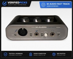 M-Audio Fast Track USB Audio Interface Podcast Guitar Vocals Recording Tested