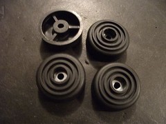 (4) Black Plastic Feet for Cabinet/Amplifier Speakers, Amps, Rack Cases, etc.