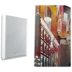 (10) Rockville RockSlim 70W White 5.25″ 70v Commercial Restaurant Wall Speakers