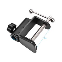 Adjustable Black C-shaped Arm Stand Clamp Desk Mounting Clamp Screw For Mic M5D4