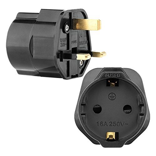 Adapter To Use Equipment From Spain In England UK Plug With Ground Socket