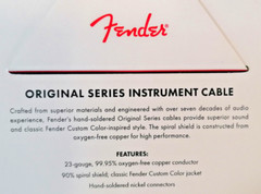 Fender Original Series Tool Cable Jack 6.3mm Male-Male Daphne Blue 3mt