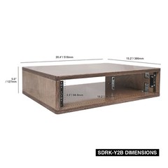 Sound Town DIY 2U Studio Rack w/ Baltic Birch Plywood Weathered Brown (SDRK-Y2B)