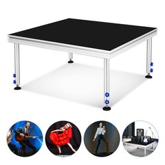 Portable Stage Platform 4x4ft Height Adj 24-40″1650lb Modular Riser For DJ Event
