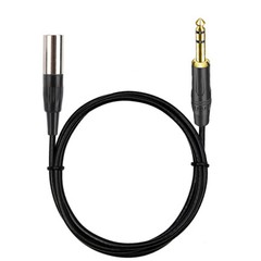 3-Pin Mini XLR Male to 1/4″ TRS Balanced Lavalier Microphone Interconnect Cable