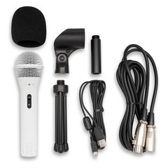 Samson Q2U USB XLR Handheld Dynamic Microphone Cardioid Pattern (White)