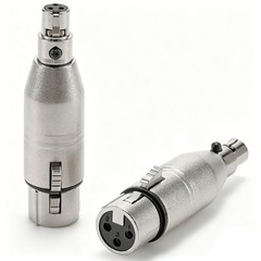 2Pcs 3 Pin XLR Female to Mini XLR Female Mic Adapter Audio