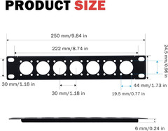10 Inch 1U Rack Panel with D-Series Connectors for Audio and Video Systems