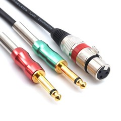 SiYear- 6.6FT XLR Female 3Pin to 6.35mm 1/4 inch Mono Male 6.6Feet, 6.6Feet