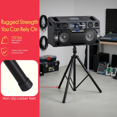 Universal Speaker Stand Mount Holder Heavy Duty Tripod W/ Adjustable Height