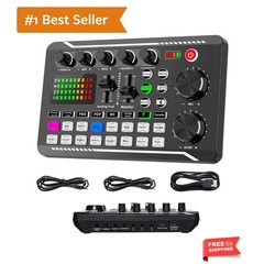 Professional Audio Mixer, Live Sound Card and Audio Interface with DJ Mixer E…