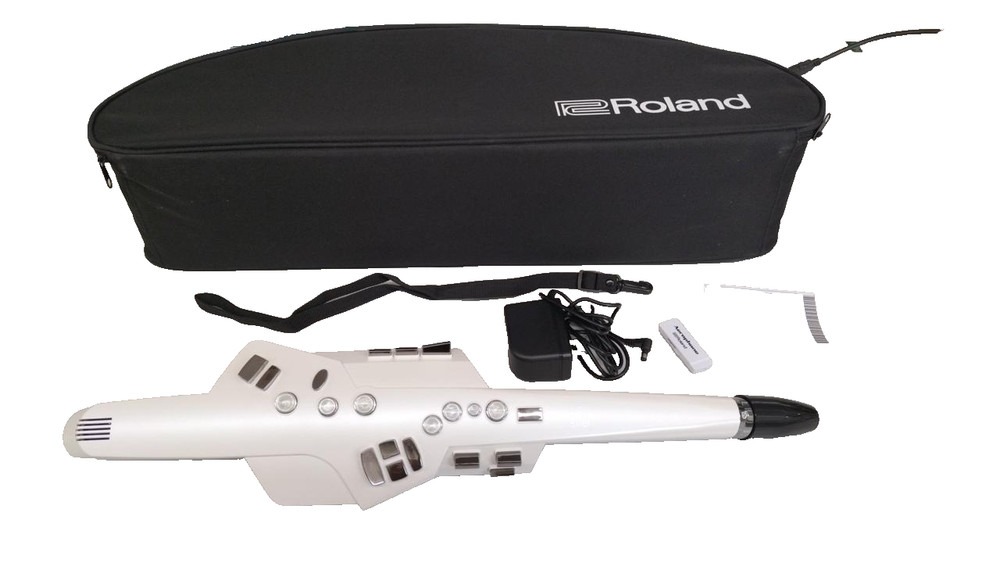 Roland Aerophone AE-10 Digital Wind Synthesizer White w/ Case AC Japan Used