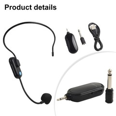 Portable PA System Wireless Microphone Headset Convenient for Outdoor Use