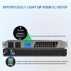 Effortless 2000W Power Supply – Rack Mount with 10 Outlets & LCD Voltage Monitor