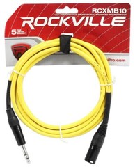 6 Rockville 10′ Male REAN XLR to 1/4“ TRS Balanced Cable OFC (6 Colors)
