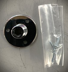 On Stage Stands TM08C Male Microphone Flange Mount in Chrome w/ mounting screws