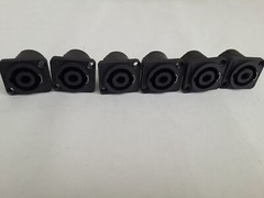 6X Neutrik NL4MP 4 Pole Speakon Connector Chassis Panel Mount Speaker Terminal