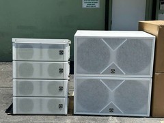 (4) Wharfedale Pro WLA-28A 8″ Line Array W/ (2) WLA-218BA SUB PKG #7018 (THS)