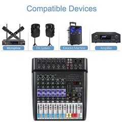 Berlingtone BR-118MX, Professional 8 – Channel Bluetooth Studio Audio Mixer, USB