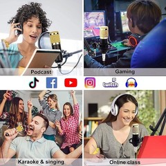 Home Studio Recording Kit Audio Mixer Condenser Microphone Music Podcast Stream