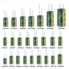 Aluminum Electrolytic Capacitor Kit 460pcs 6.3V 10V 16V 25V 35V 50V 24 uF Types