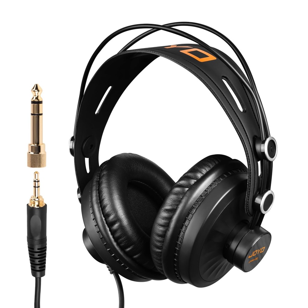 JOYO Studio Monitor Headphones, 50mm Drivers Over-Ear with Passive Noise Gray