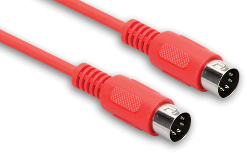 Hosa Midi Cable 5-Pin Din to Same 5 Ft [New ] Red
