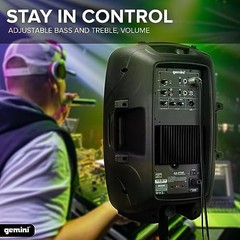 Gemini Sound AS-2110P Powered 10 Inch PA System 1000 Watt DJ Speaker