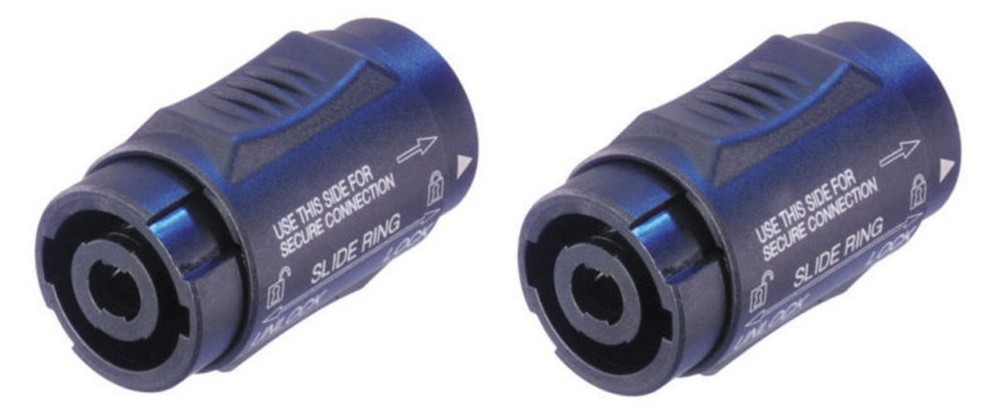 (2) Genuine Neutrik NL4MMX SpeakOn 2 and 4-Pole Locking Coupler Female to Female