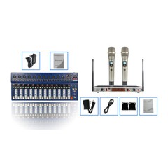 14 Channel Studio Mixing Console MP3 DJ USB BT Mixer Dual Channel UHF Microphone