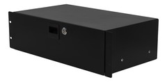 On-Stage RDLS3000 3U Shallow Solid-Steel Locking Rack Drawer