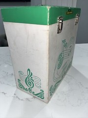 Vintage 1960’s Platter-pak LP Carrying Storage Case #1252 Dance Green