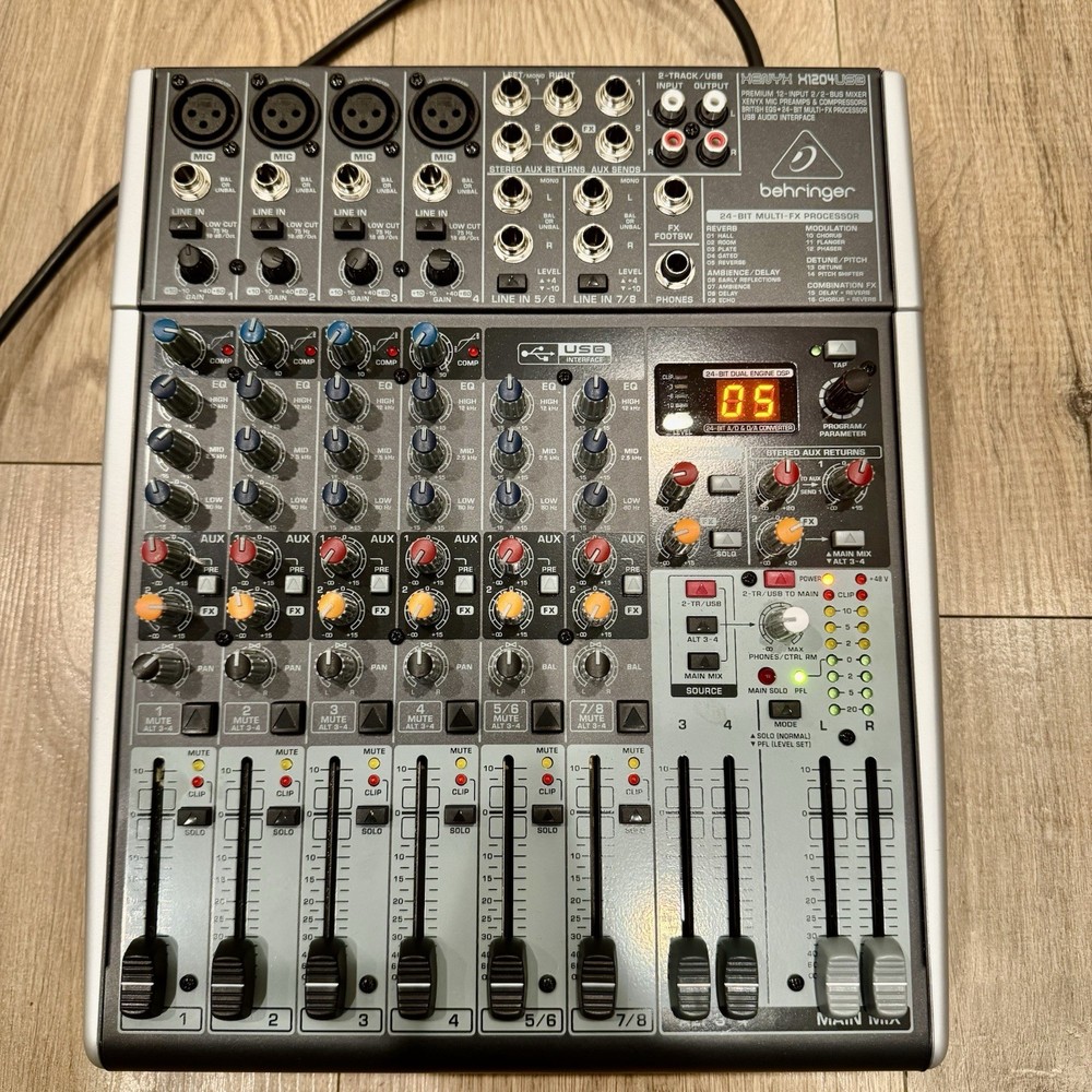 Behringer XENYX-X1204USB 12-Channel USB Audio Mixer with Effects