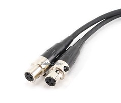 6ft Mini XLR Male Plug to Mini XLR 2-Female Lapel Mic Y-Splitter Audio Cable
