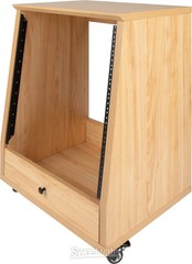 Gator Frameworks Elite Series Angled 12U Studio Rack – Natural Maple Matte