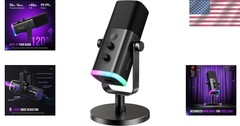 FIFINE AM8 Gaming Microphone Dynamic USB/XLR PC Mic For Video Games & Streaming