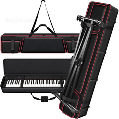 [Bag Only] Piano keyboard Case Compatible 52.76 x 11.02 x 5.12 inches, Black