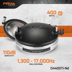 1x PRV Audio D4400Ti-Nd Titanium Neodymium Compression Driver 2″ 400 Watts NEO
