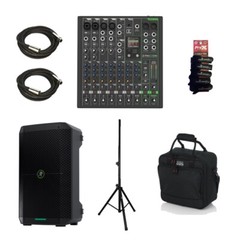 Mackie ProFX10GO with Thump GO, Carry Bag, Stand & XLRs