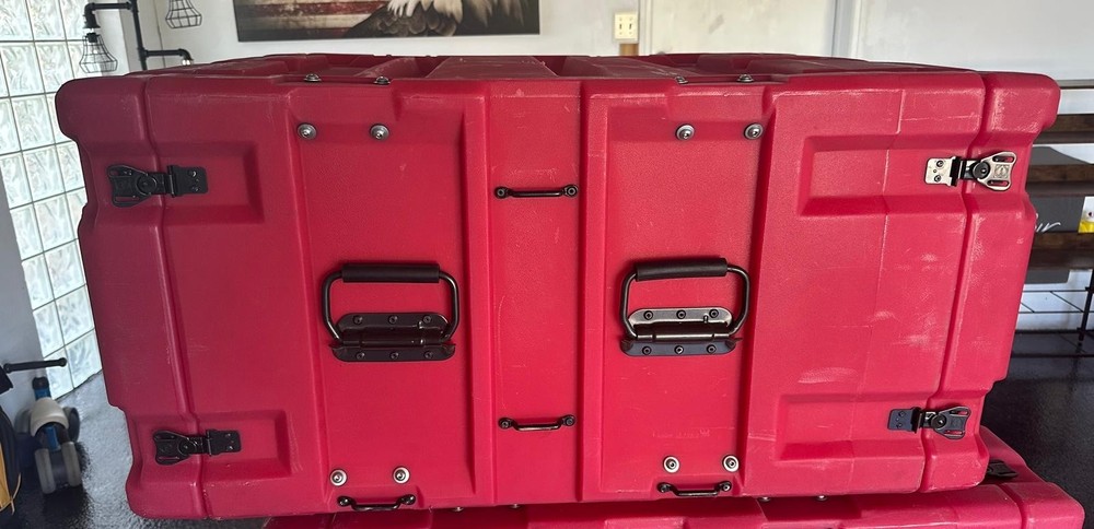 Rackmount 06U 30 x 20 x 14 3rd Mount Zero Warrior RED Shock Shockmount Hard Case