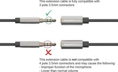 Amazon Basics 3.5mm Aux Jack Audio Extension Cable, Male to Female