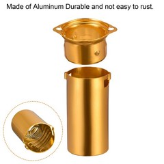 2 x 9Pin Ceramic Vacuum Tube Socket 53mm Shield for 12AX7 12AU7 Tube Yellow